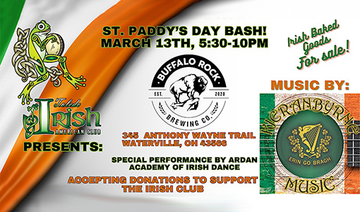Toledo Irish American Club St. Paddy's Day Bash at Buffalo Rock Brewery